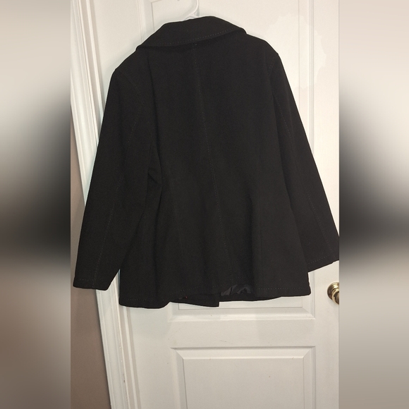 Faded Glory/Elegant Black Women's Peacoat/ Size 2x - Picture 2 of 10